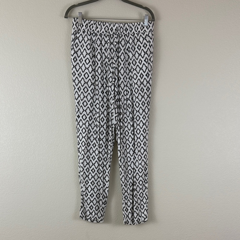 Banana Republic Black and White Patterned Women's Pants Size Small